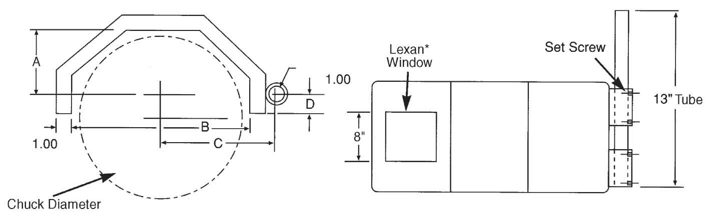 Small Chuckguard Line Drawing