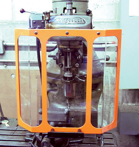 Universal Mount Mill & Grinder Guard: In Use